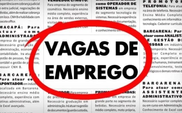 Vaga de emprego.