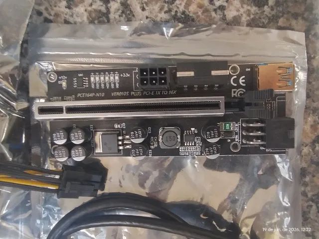 Kit Placa V010s Plus Pci-e 16x Mineração Usb 3.0 - Foto 3