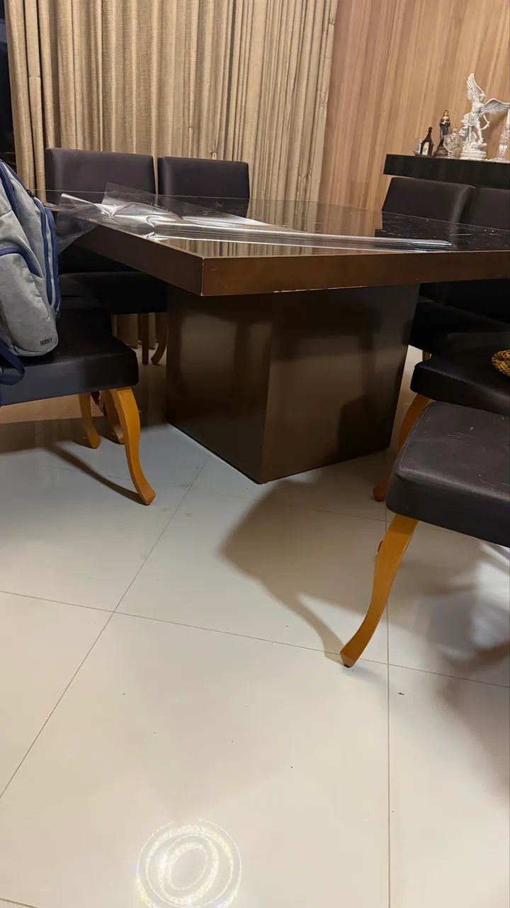 Mesa com 8 lugares (cadeiras inclusas) - Foto 4