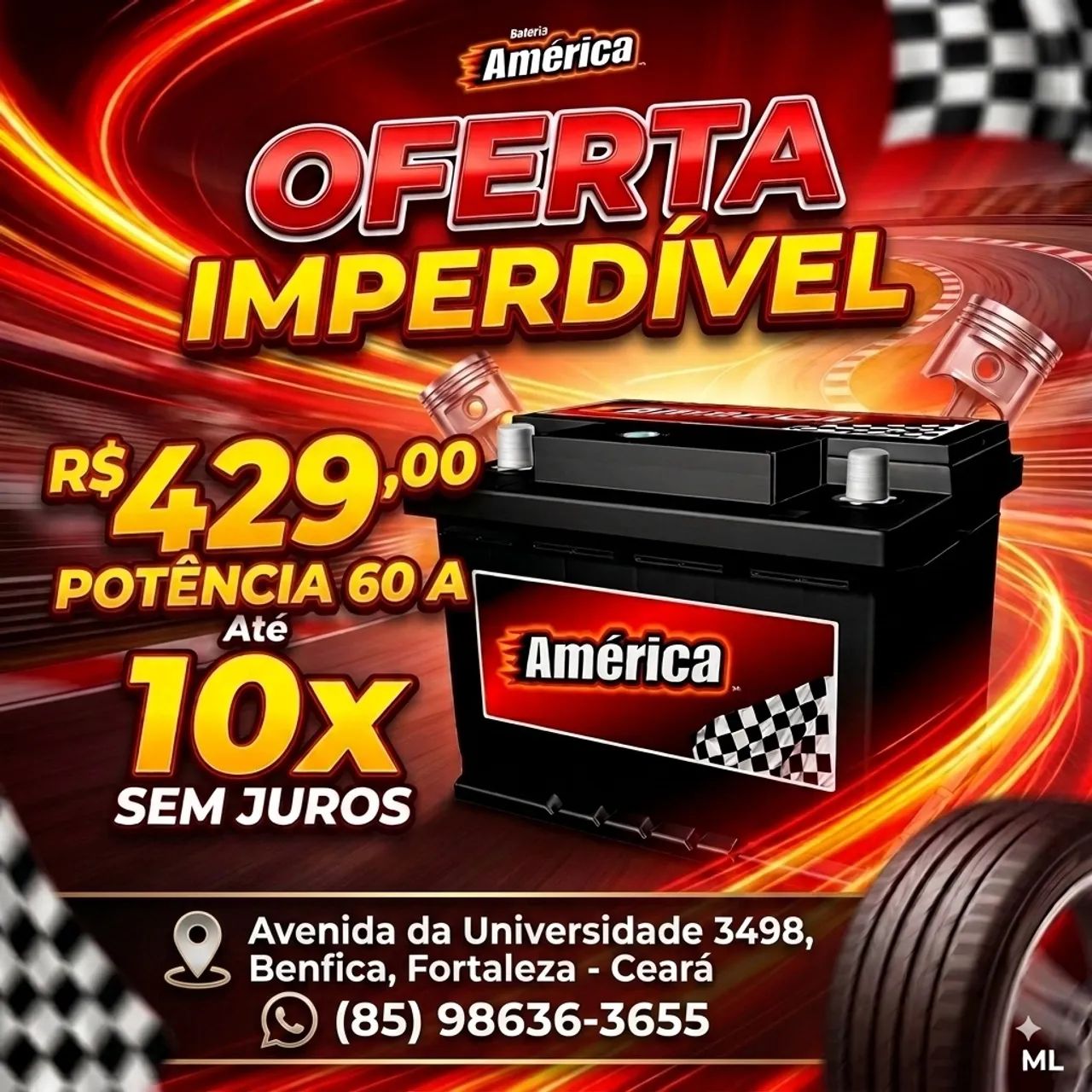 Bateria de 60 amperes 