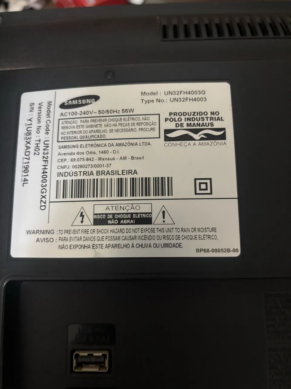 TV Samsung 32 Polegadas LED, Modelo UN32FH4003G (Funcionando Perfeitamente) - Foto 2