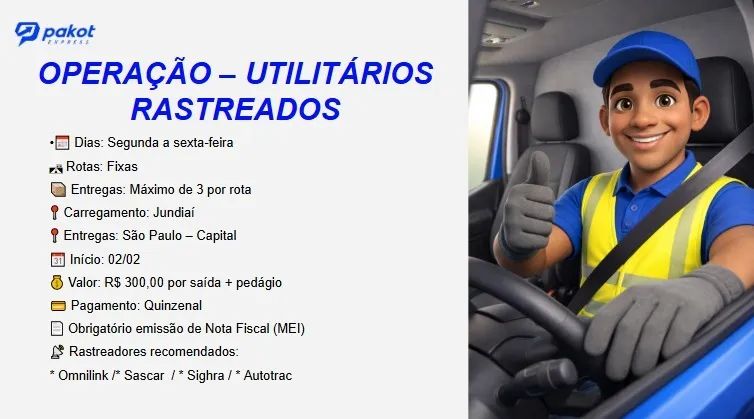 OPERAÇÃO - UTILITÁRIOS RASTREADOS