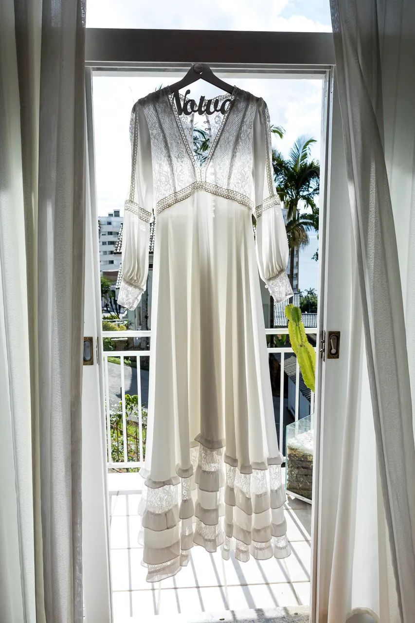 Vestido de noiva em renda e pérolas  - Foto 2