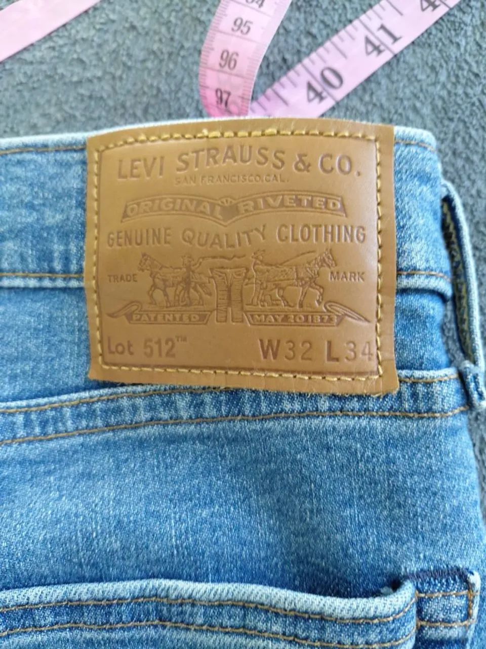 Calça jeans Levi's 512 slim taper destroyed 40 - Foto 4
