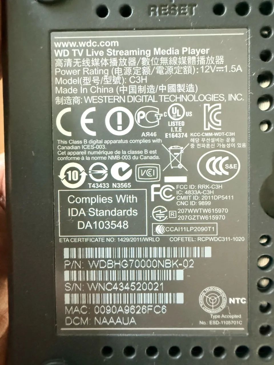 WD TV Live Streaming Media Player - Foto 4