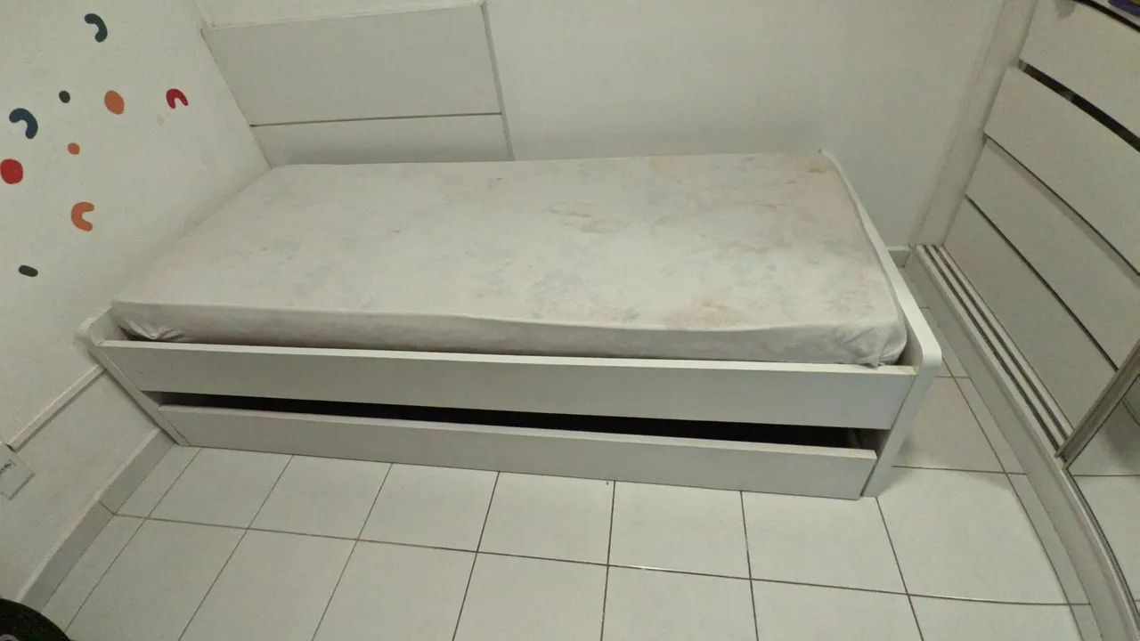 Cama de Solteiro Branca com Bicama - Foto 2
