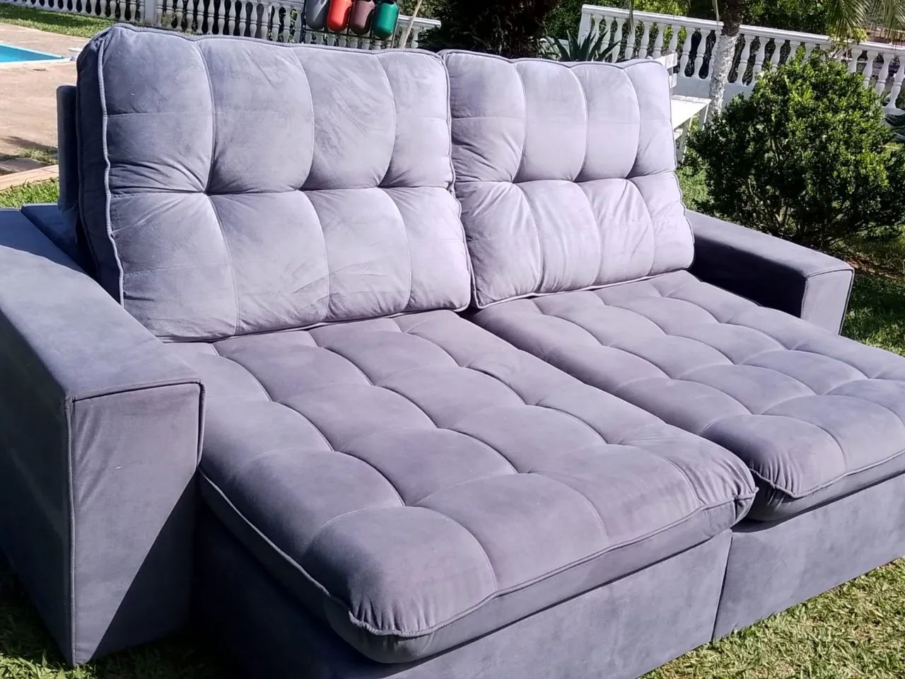 Sofa retratil top 2,50m cinza !!