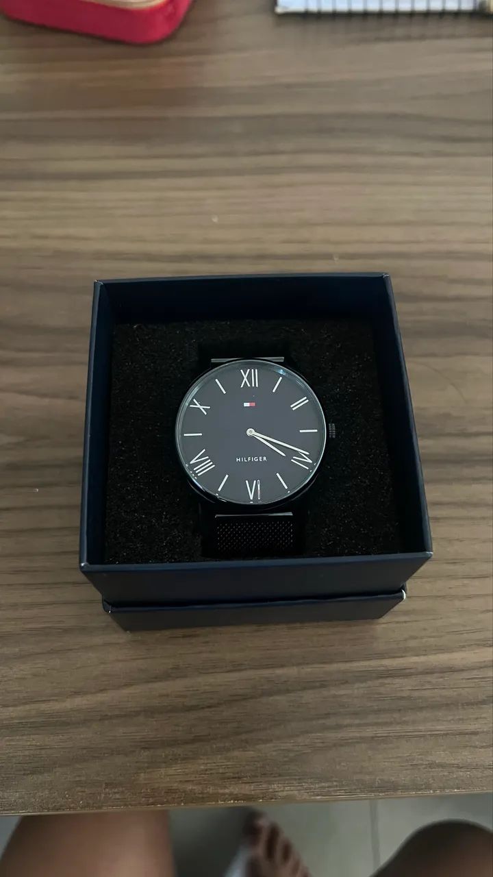 Relógio Tommy Hilfiger Masculino Preto Original + Caixa