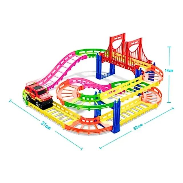 pista montar radical carrinho automático 25 peças - Foto 6