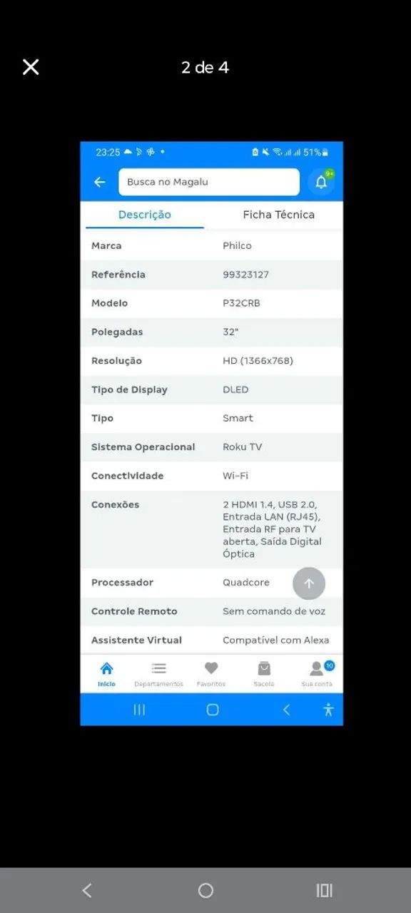 Smart TV 32 Philco  Roku TV - Foto 2