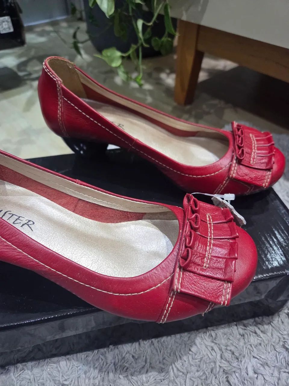Peep Toe, couro Novo - Foto 2