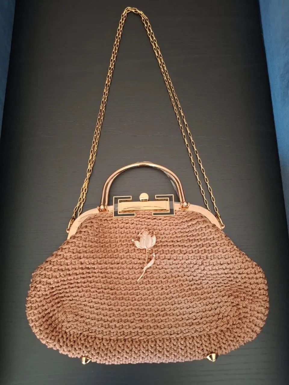 Bolsa de Crochê Sofisticada em Fio Náutico  - Foto 3