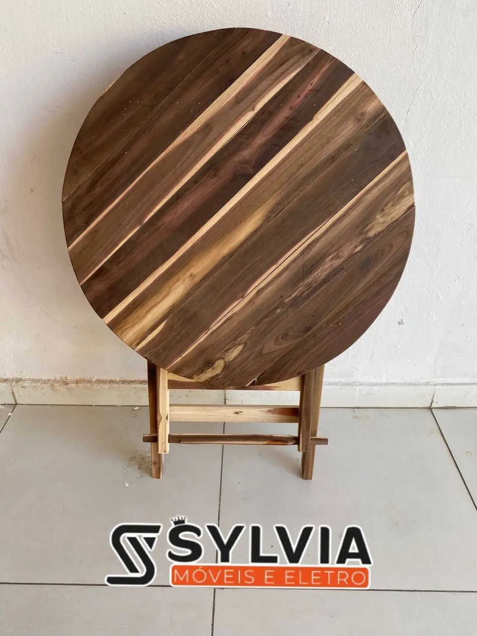 Mesa dobrável 70x70 sem pintura  - Foto 4