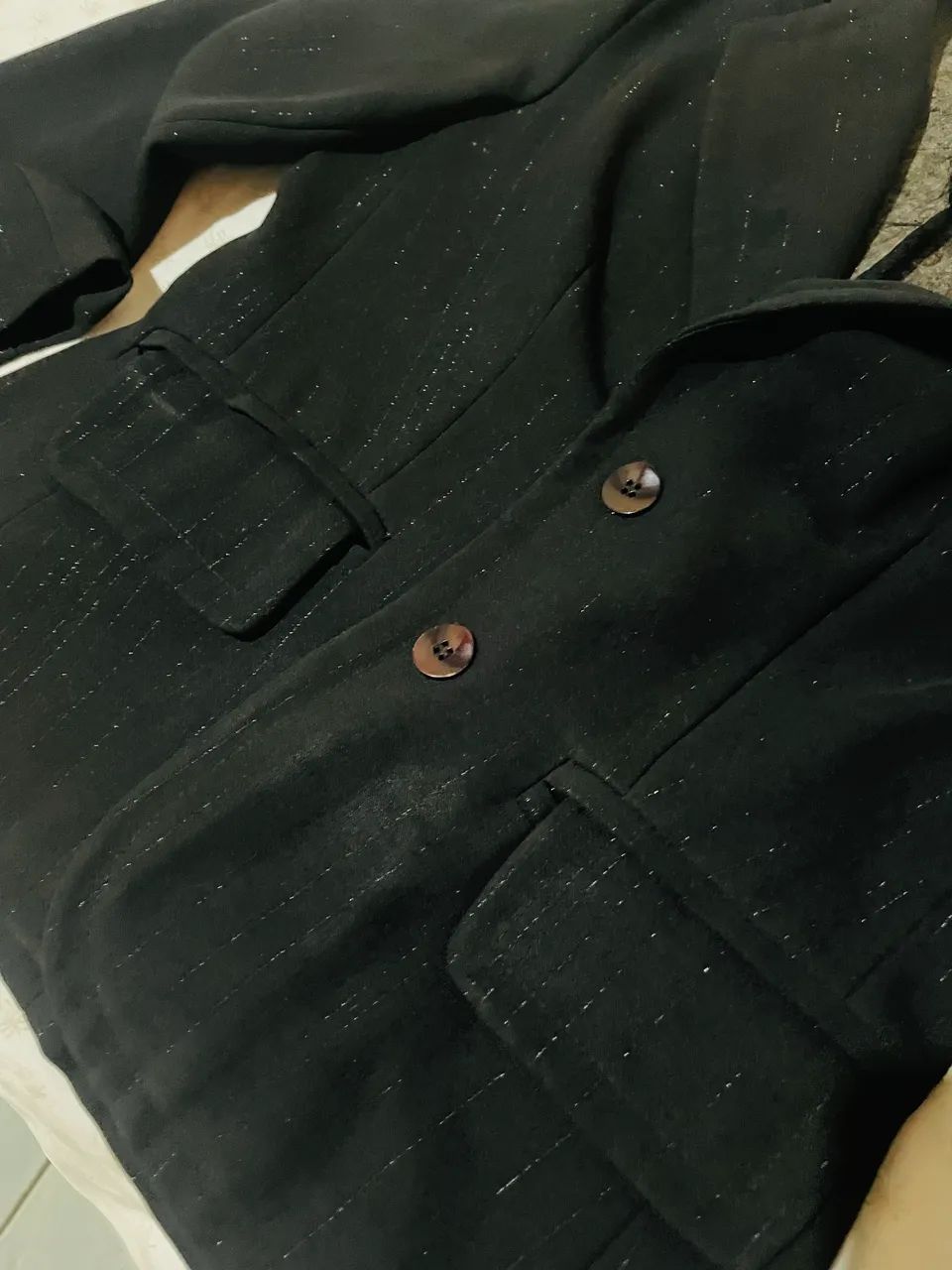 Blazer Preto c/ gliter 