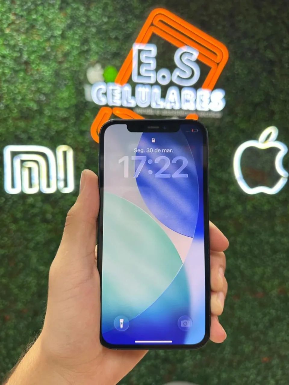 IPHONE 12 64GB AZUL - APARELHO COM 90 DIAS DE GARANTIA - Celulares