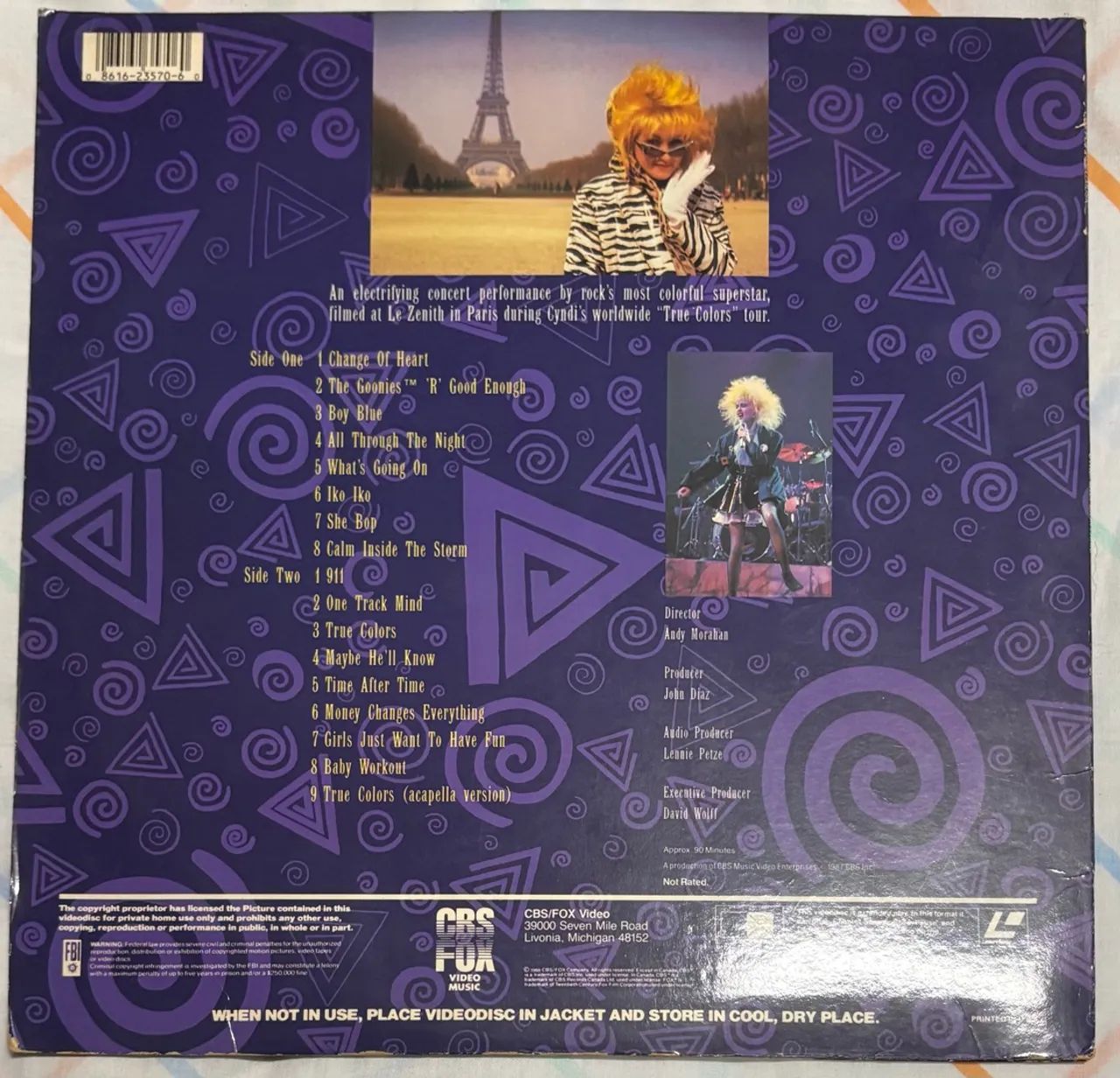 LD Cyndi Lauper in Paris (1987) LaserDisc - Foto 2