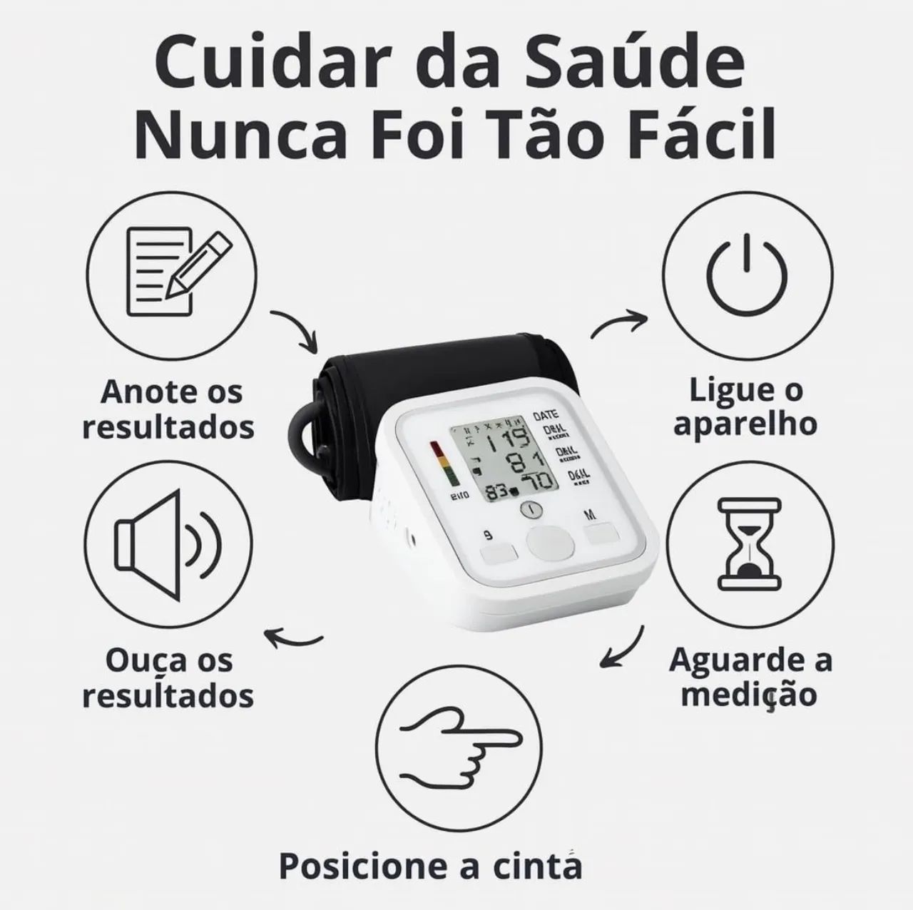 Monitor de Pressão Arterial - DIGITAL (BRAÇO) - Foto 4