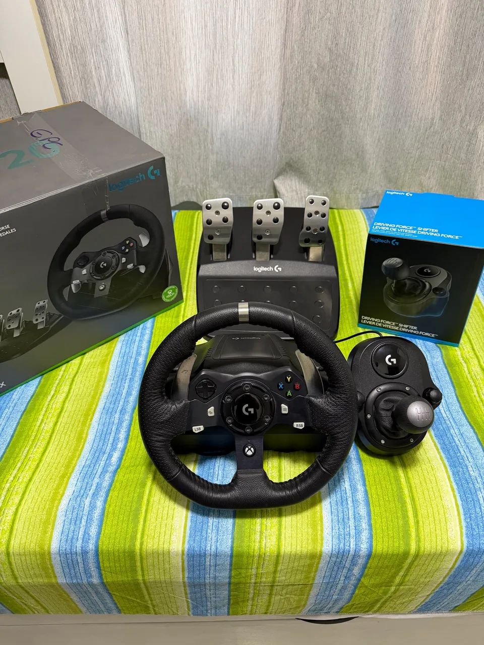 Logitech G920 COMPLETO + Câmbio + Suporte Cockpit - Foto 2