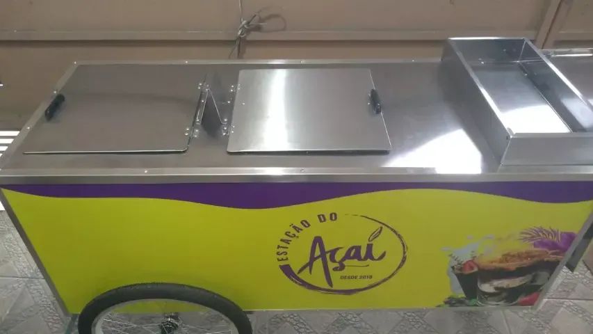 carrinho de açaí grande refrigerado e personalizado Idealmaq 6x - Foto 5