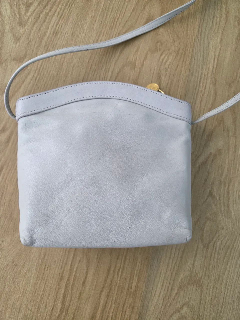 bolsa corello vintage de couro cor areia - Foto 4