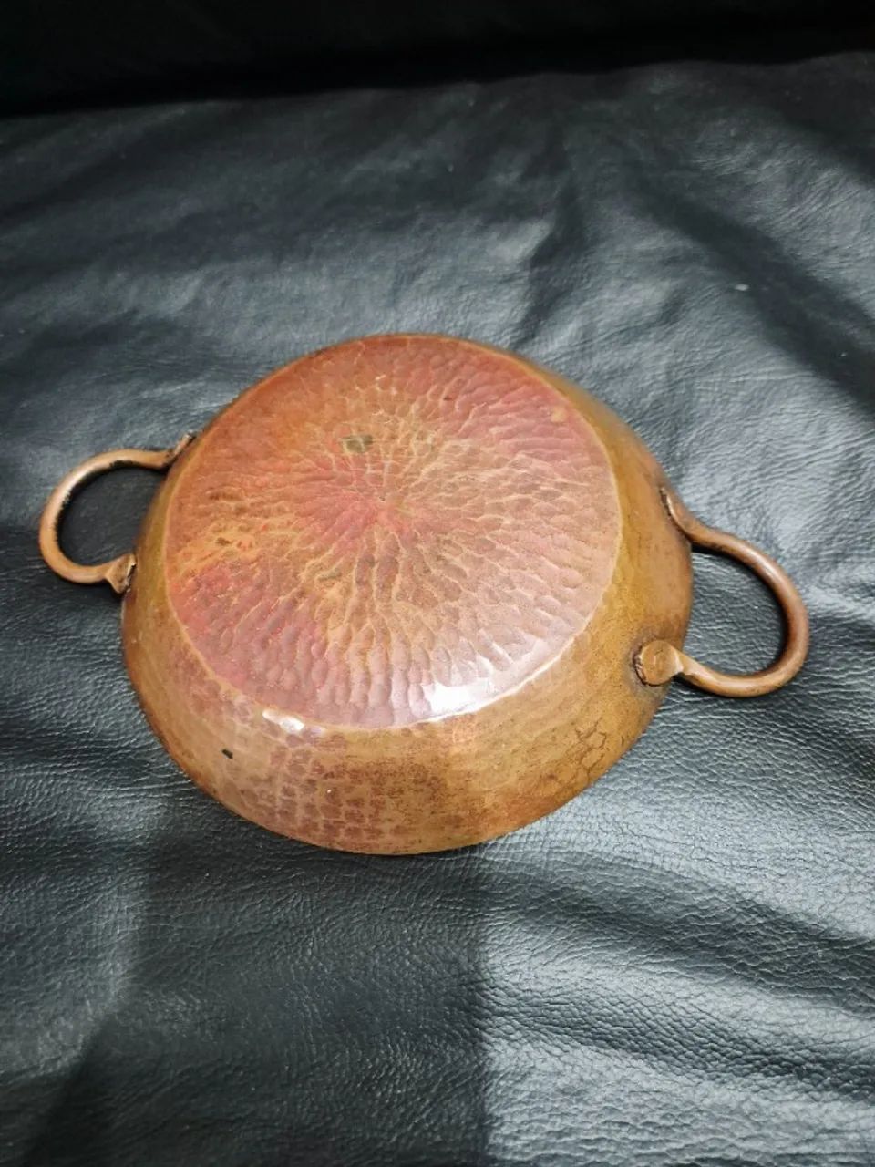 Panela Frigideira de Cobre Martelado 33cm Vintage - Paellera / Travessa Artesanal - Foto 3