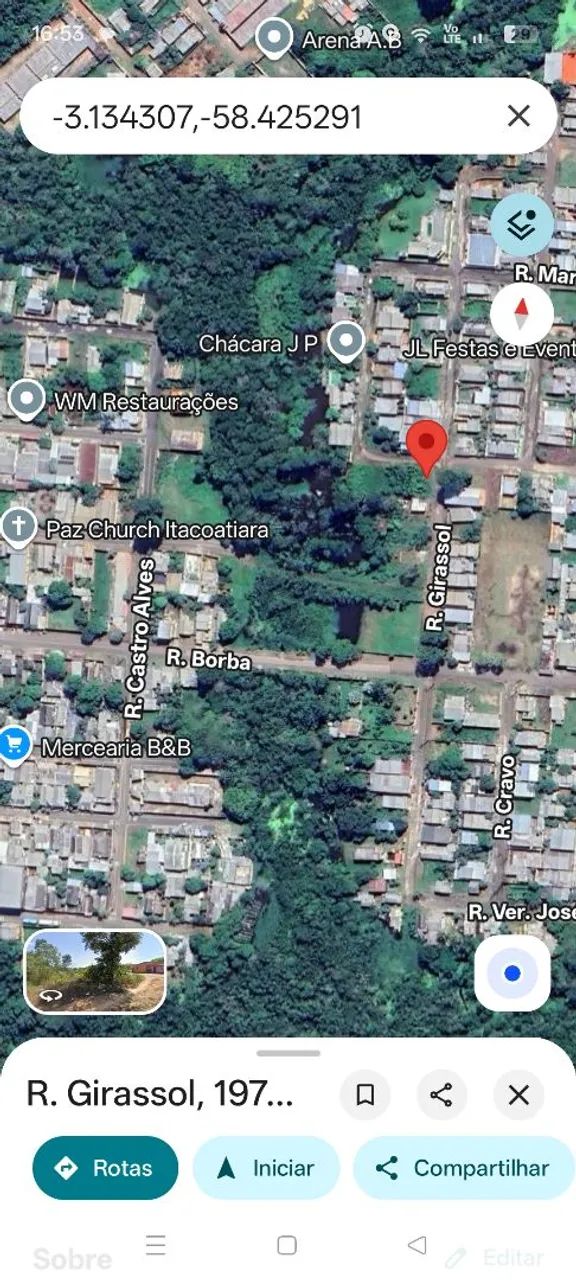 Venda de terreno no final da Rua Borba