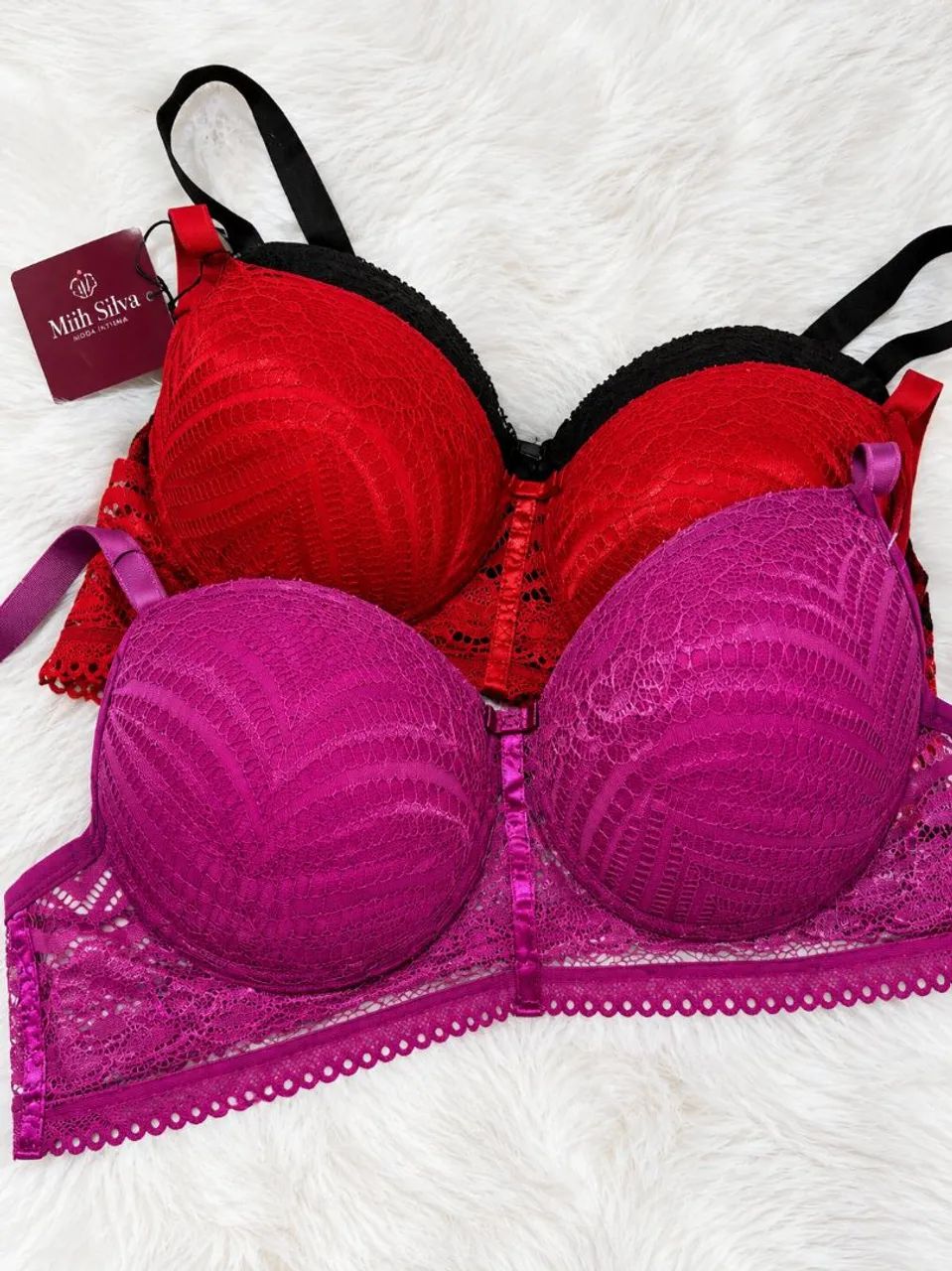 Sutiã Plus Size de Bojo Reforçado Renda Premium - Foto 3