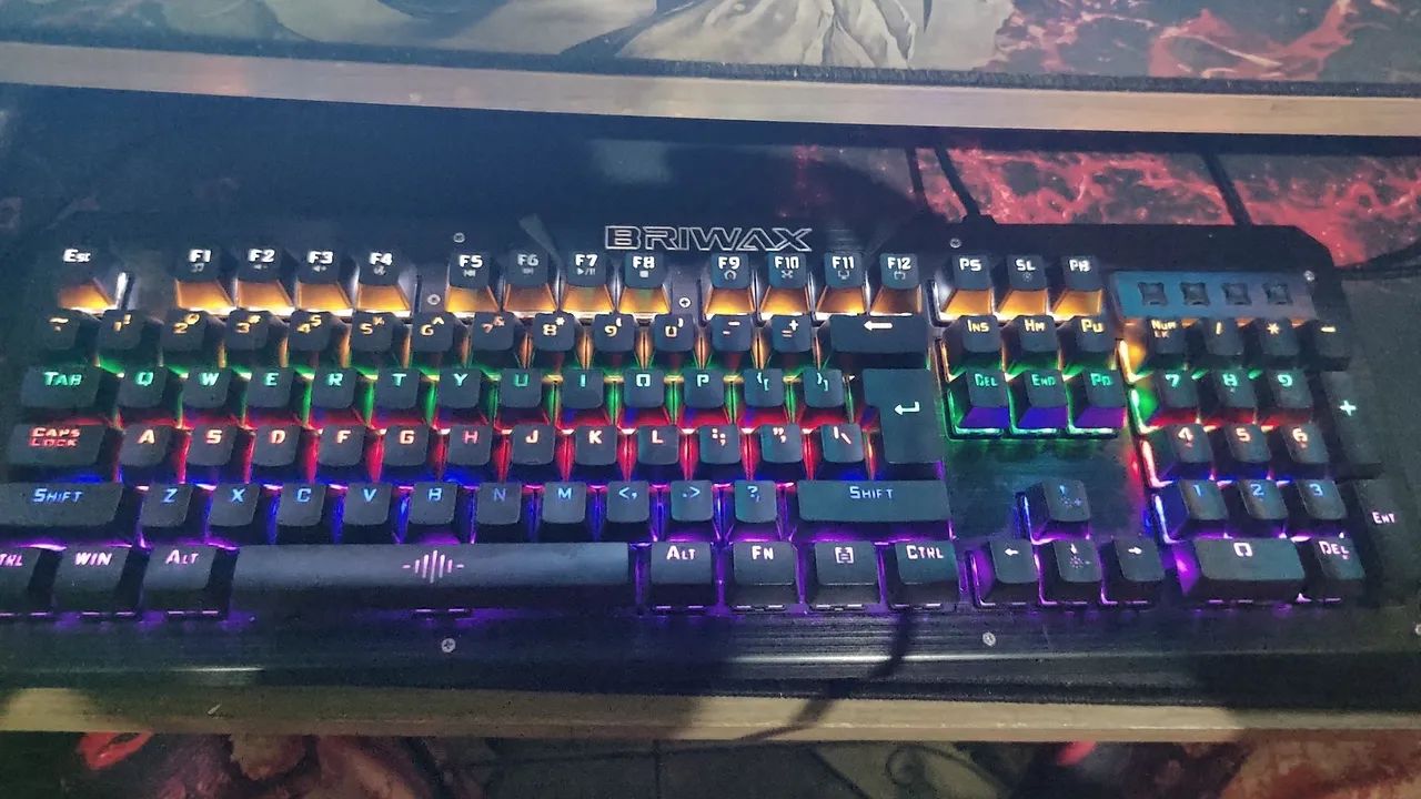 TECLADO MECÂNICO GAMER BRIWAX SWITCH BLUE LAYOUT US 