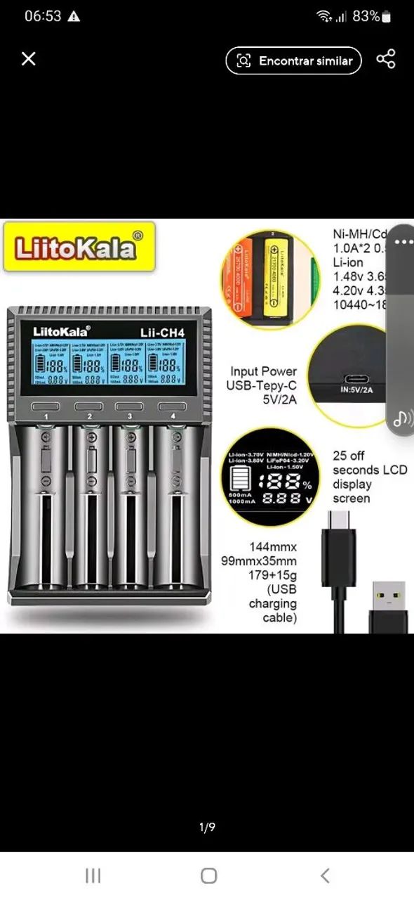 Carregador profissional LiitoKala 