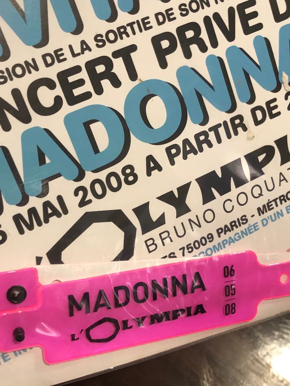 Madonna Hard Candy - pulseira/convite show Paris - Foto 3