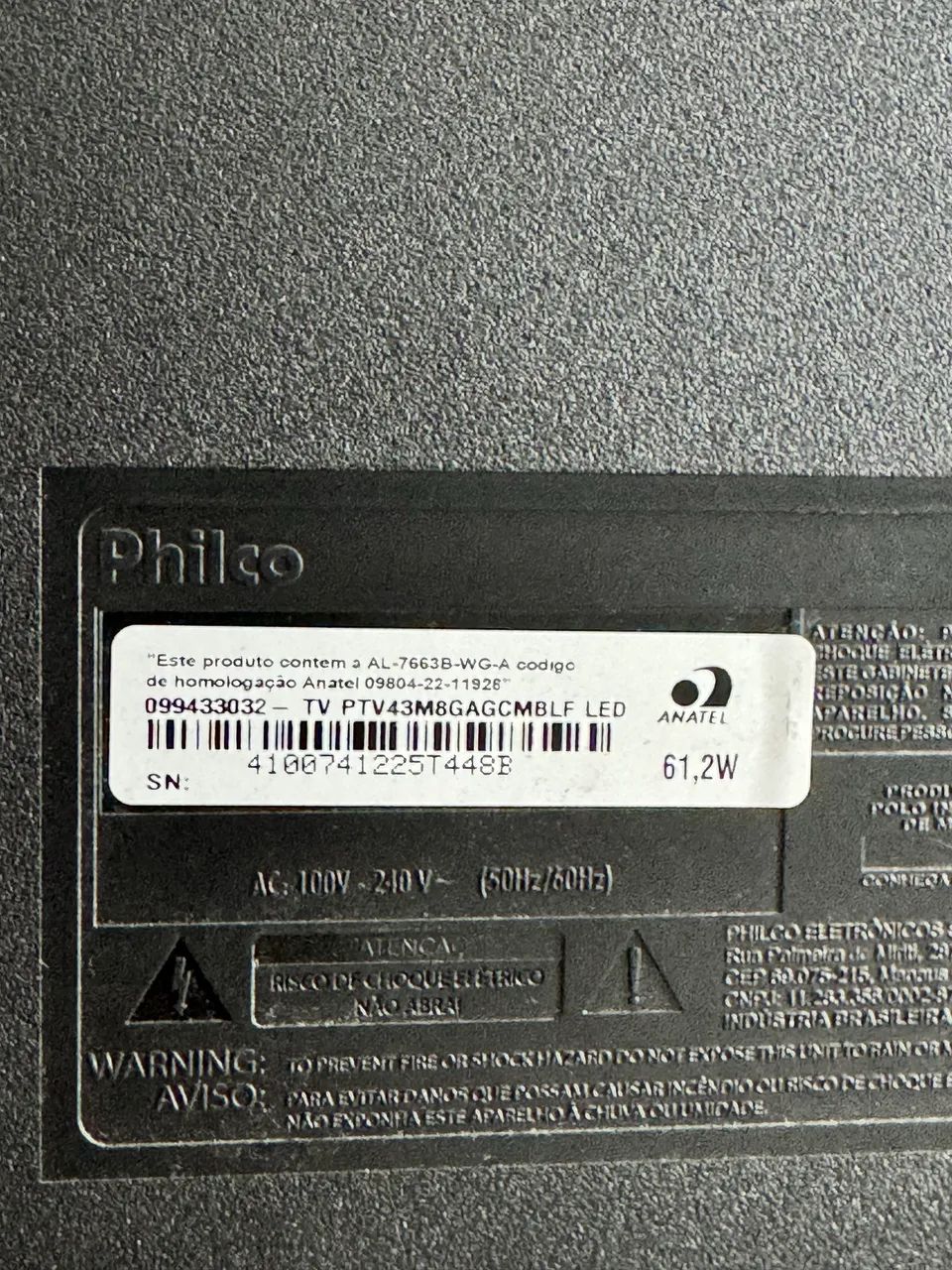 Tv Philco Android TV 43? SEMI NOVA