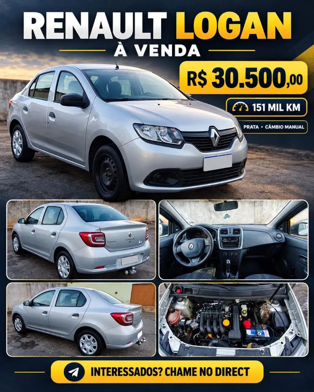 Renault Logan AUTHENTIQUE HI-FLEX 1.0 16V 4P 2015