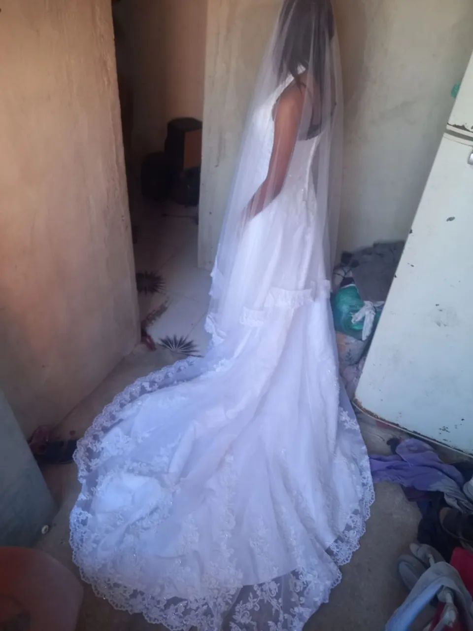 Vestido de noiva com vel