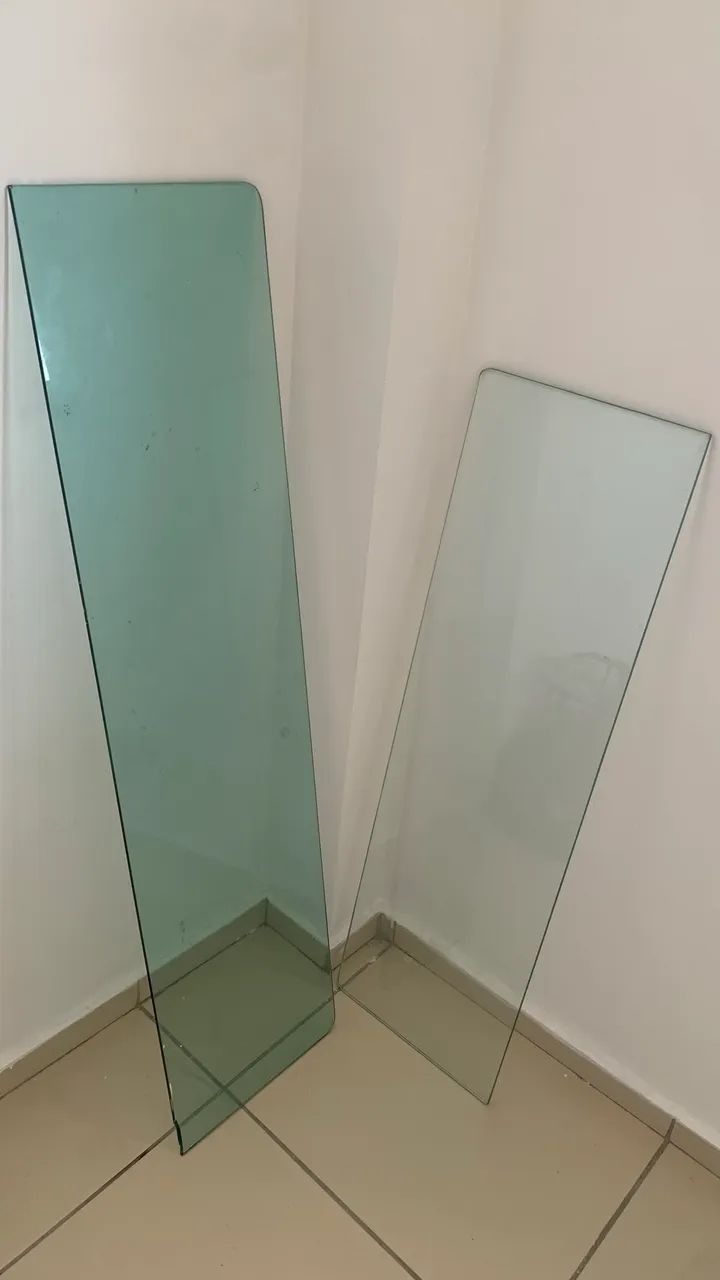 2 Placas de Vidro (120x30 e 100x30)