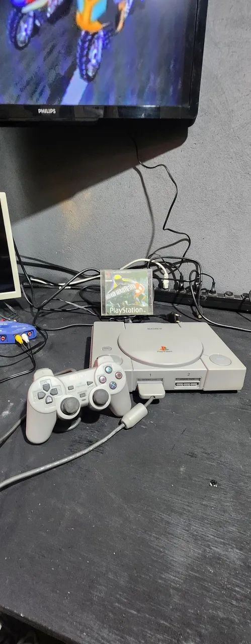 Playstation 1 com 1 controle analógico original - Foto 2