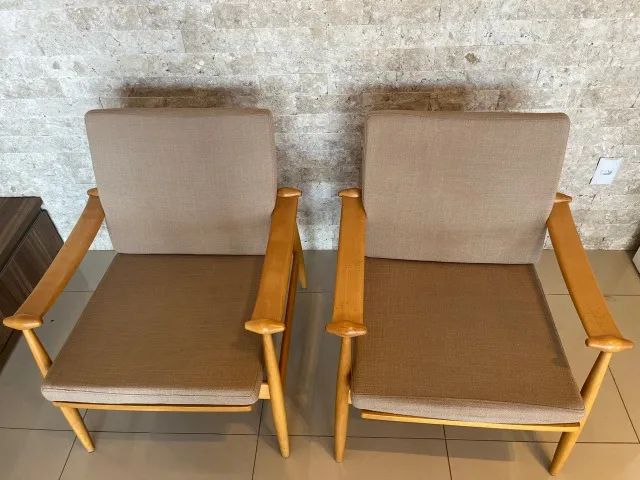 Par de Poltronas de Luxo Zilda Design Modernista Linho (2 Unids) - Foto 5