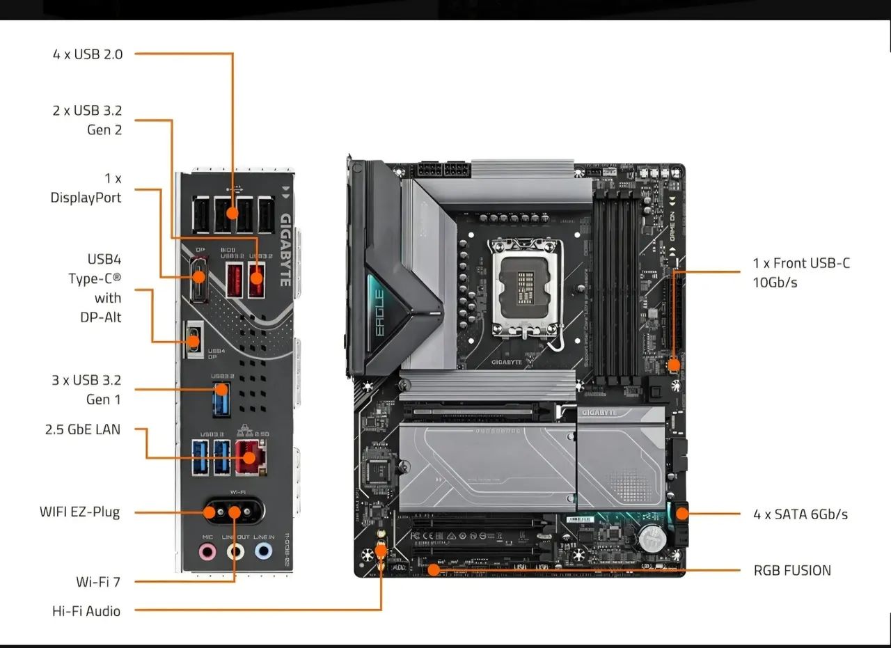  Processador ultra 7 265kF + placa mãe Z890 eagle - Foto 5