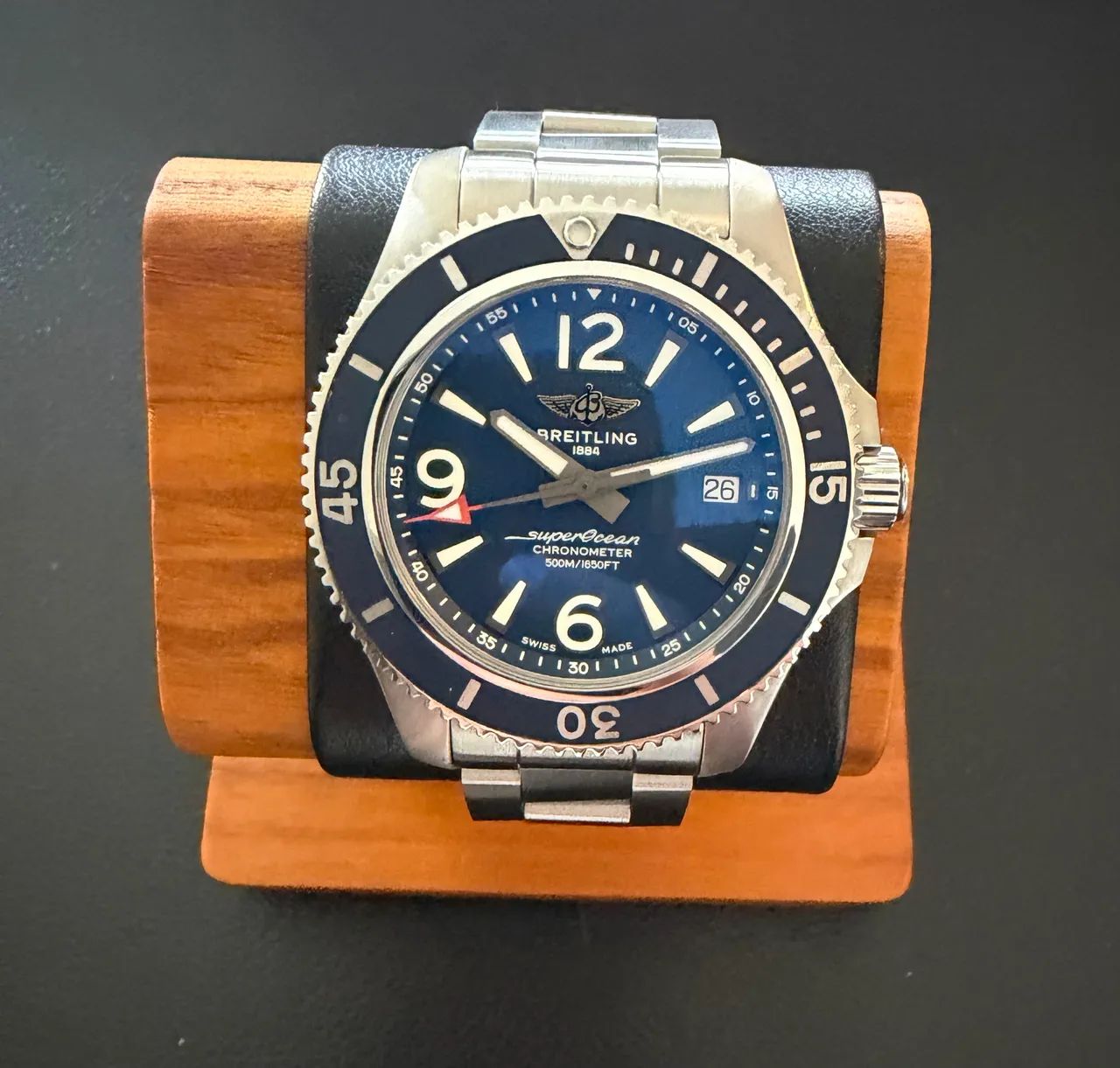 Relógio Breitling Super Ocean 42mm Azul - Foto 3