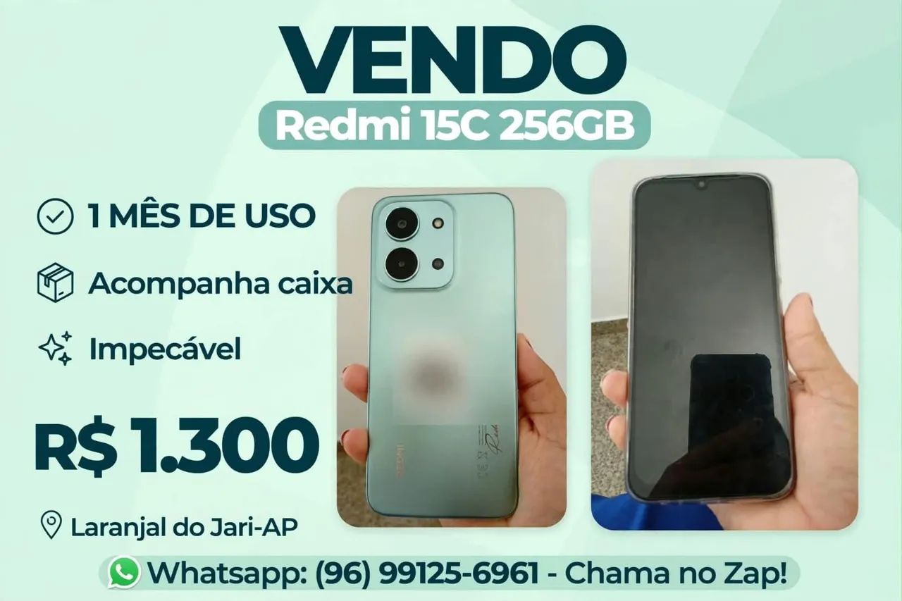 Celular 1,300 com 1 mês de uso