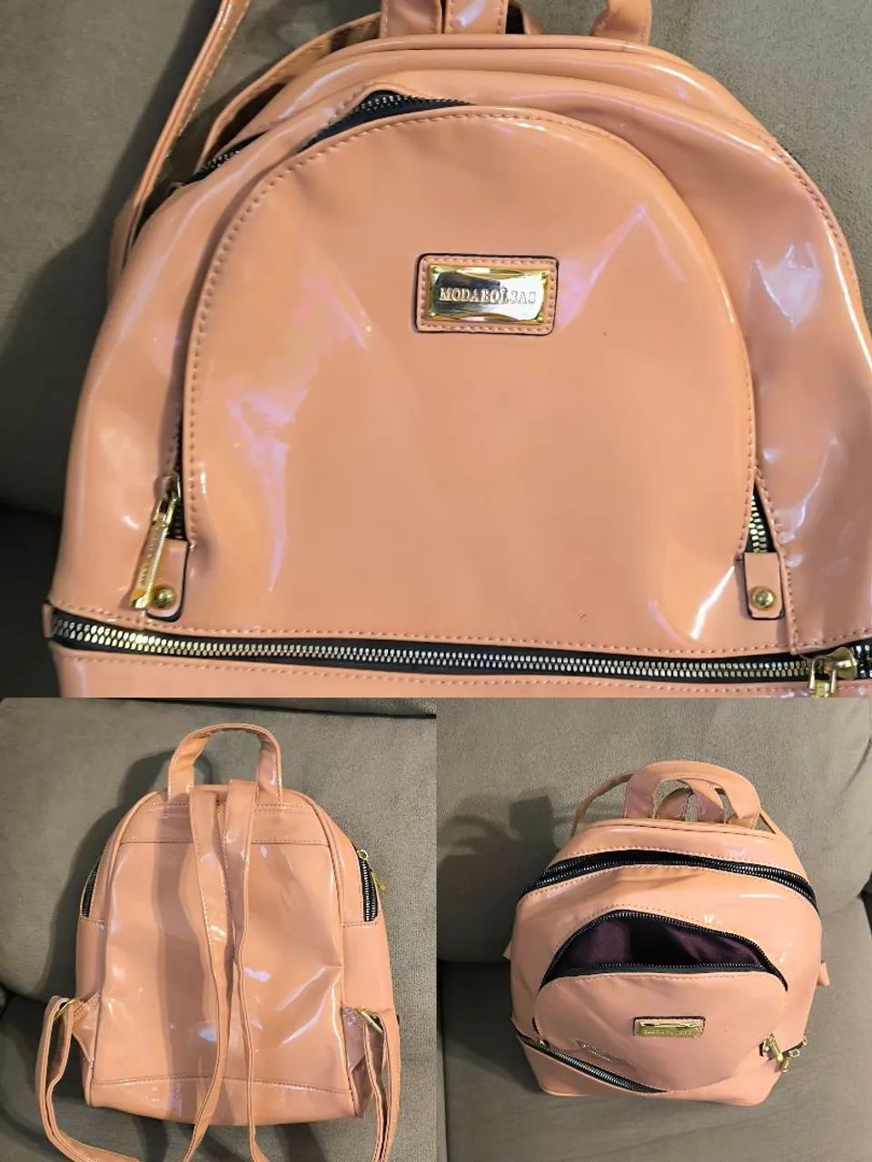 Bolsa Mochila Verniz  - Foto 4