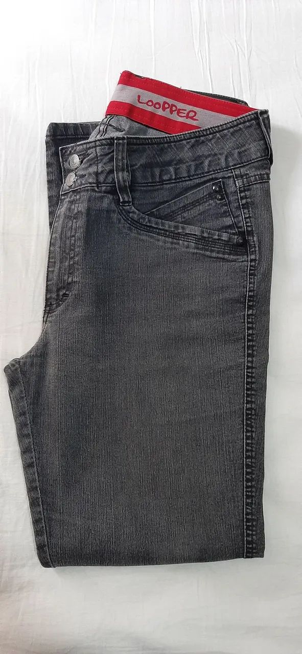 Calça jeans cinza Loopper 48 - Foto 3
