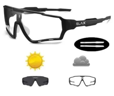 Óculos esportivos/ciclismo com lente fotocromática (lente que se adapta à luminosidade) - Foto 5