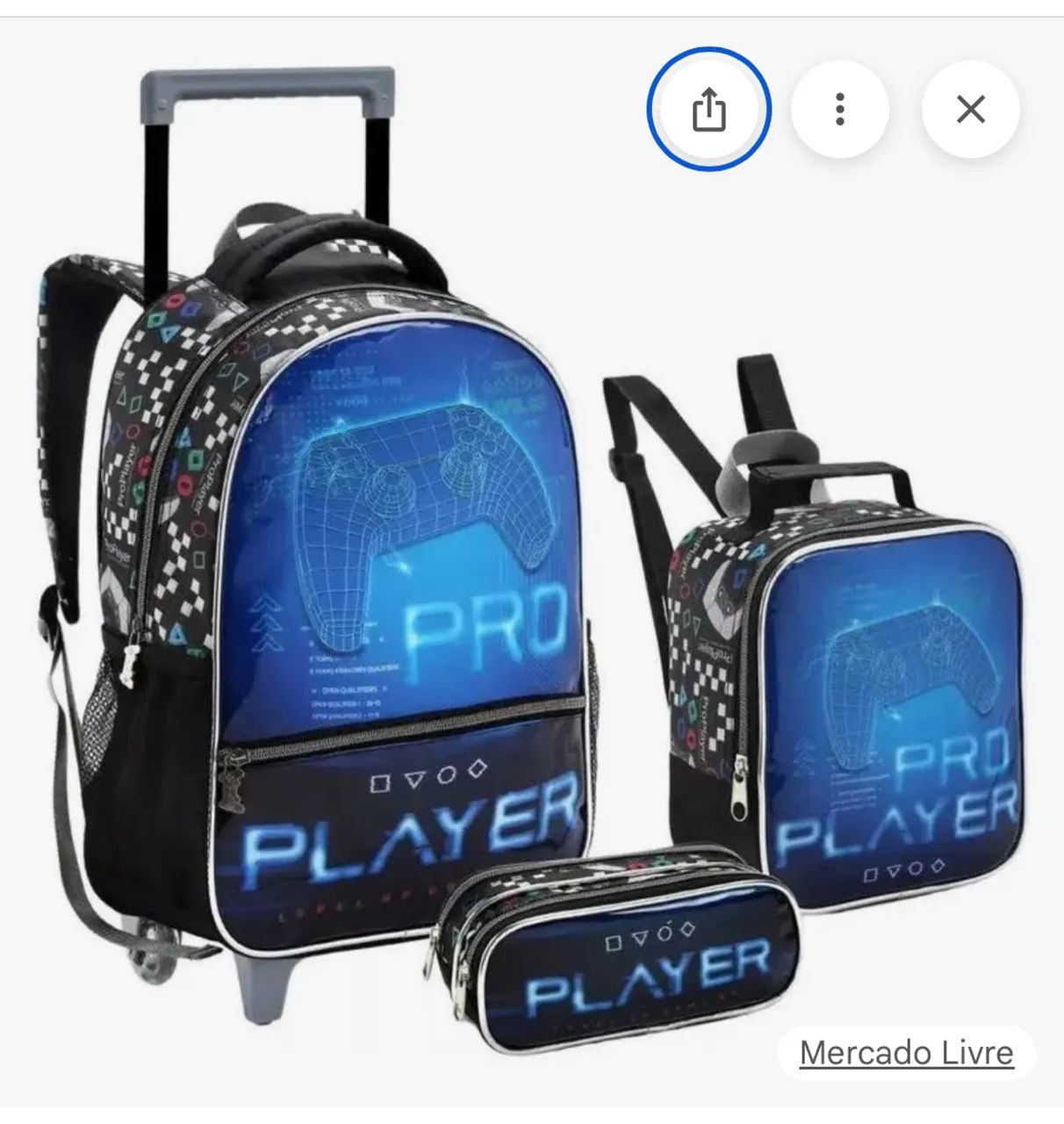 Kit bolsa lancheira e estojo