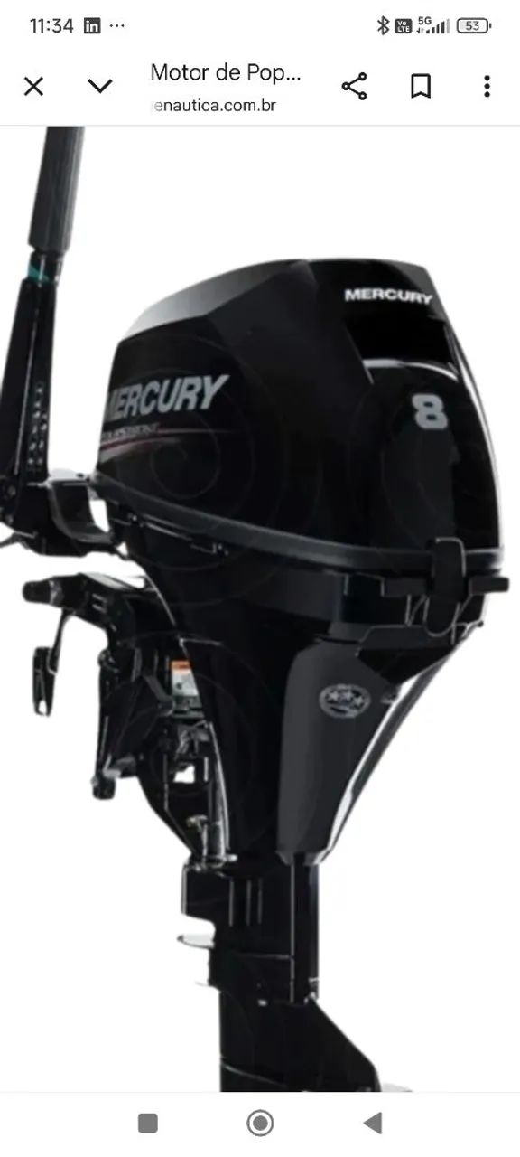MOTOR DE POPA MERCURY 8 HP 4 TEMPOS  - Foto 2