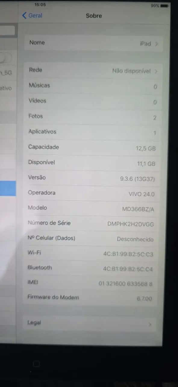 IPAD 16gb - Apple - Atualização IOS 9.3.6 - Foto 3