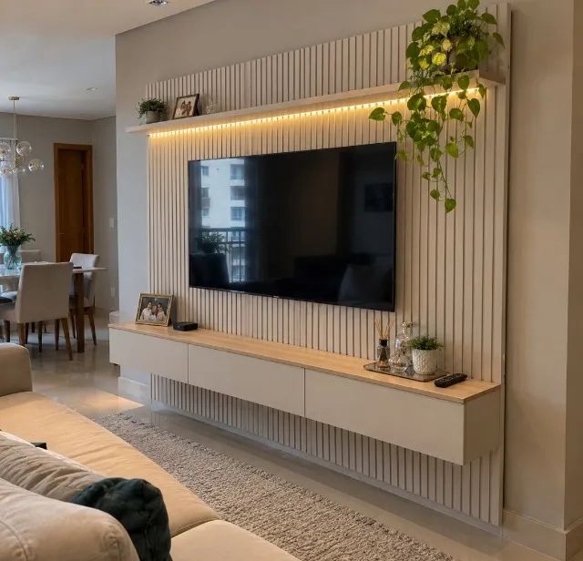 Painel Ripado Para TV Até 84 Polegadas (Produto Novo)