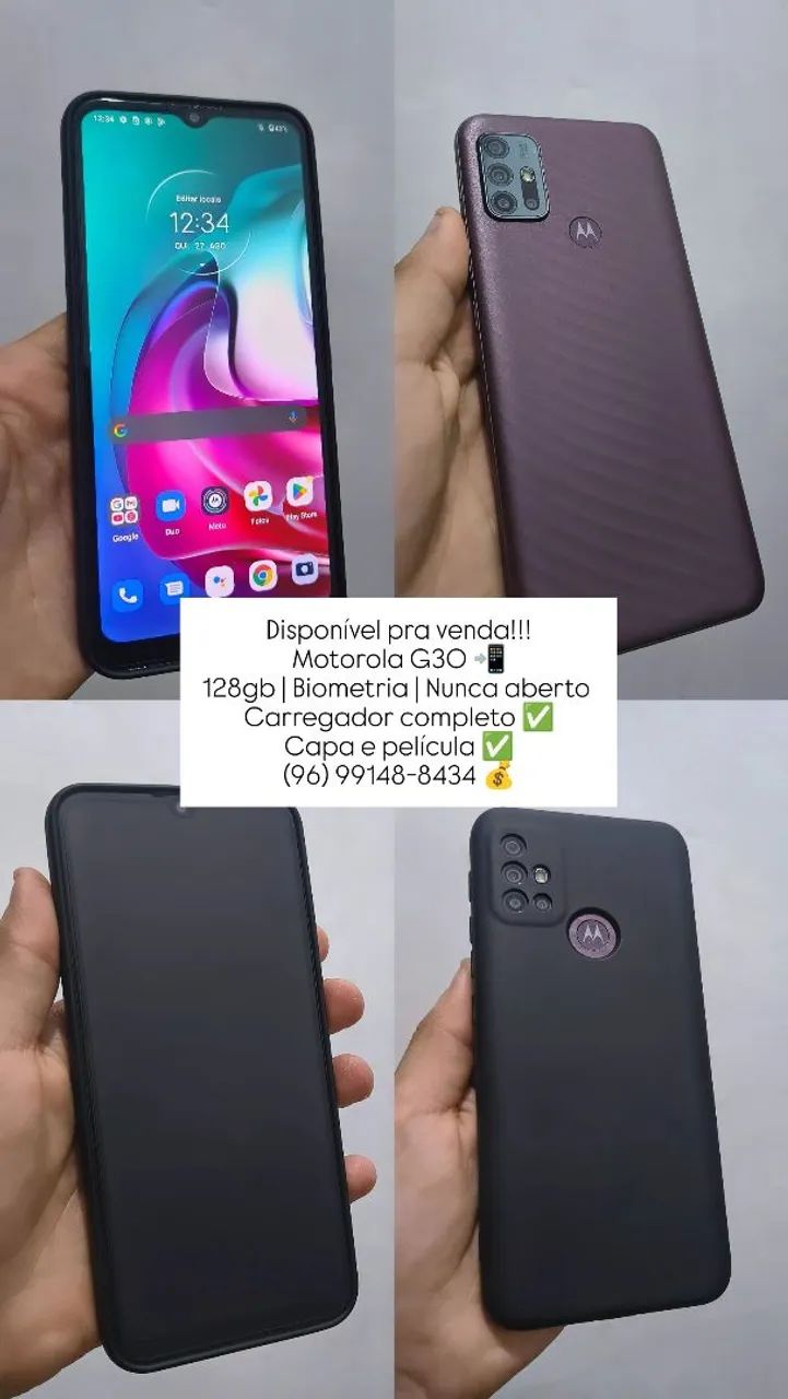 Moto G30 pra vender logo 