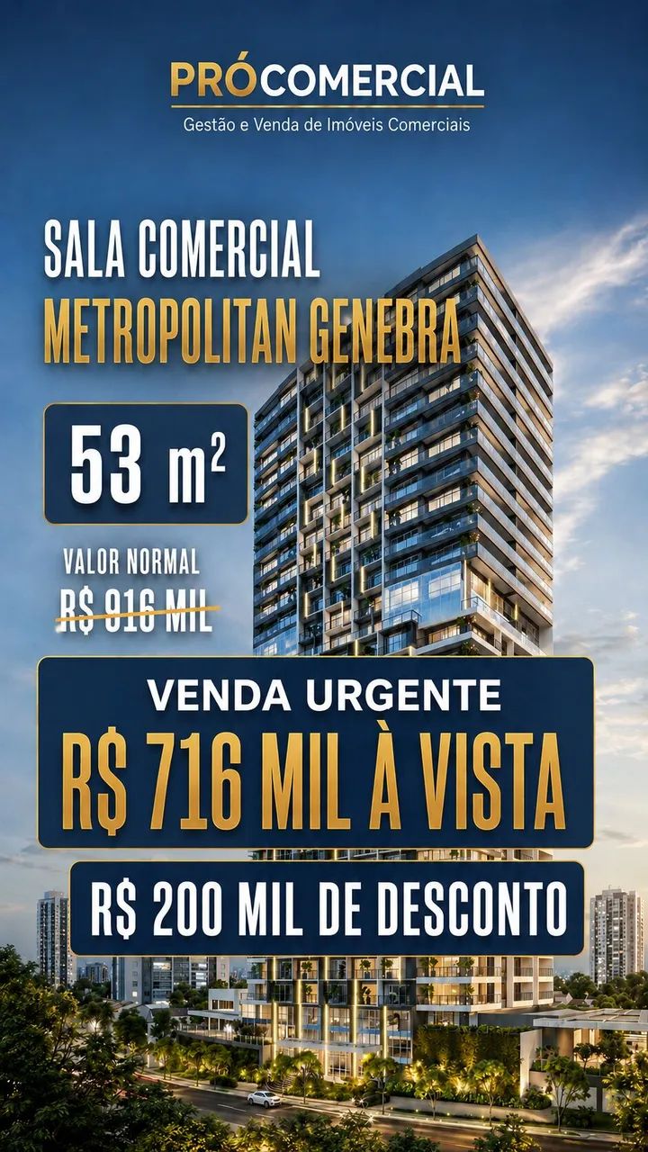Metropolitan Genebra - Sala comercial no Metropolitan Genebra - Abaixo do Preço - Foto 2