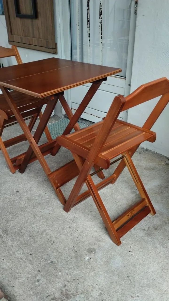 Jogo de mesa de madeira  - Foto 2