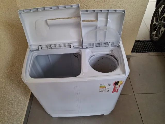 Lavadora de Roupas Twin Tub Praxis, com centrífuga (Usada) - Foto 4